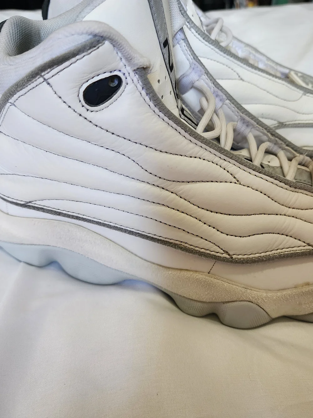 Jordan Men's White and Gray  